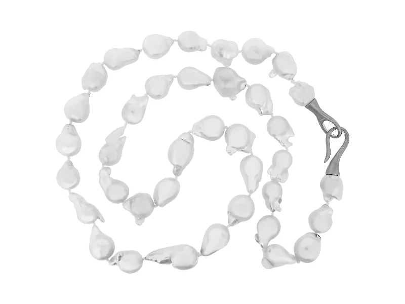 double chain necklaces for women -Baroque Pearl Strand