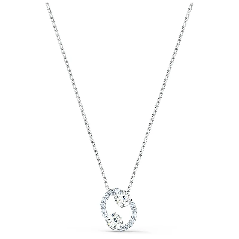 minimalist necklaces for women -Swarovski Zodiac II Pendant, Cancer, White, Mixed metal finish 5561422