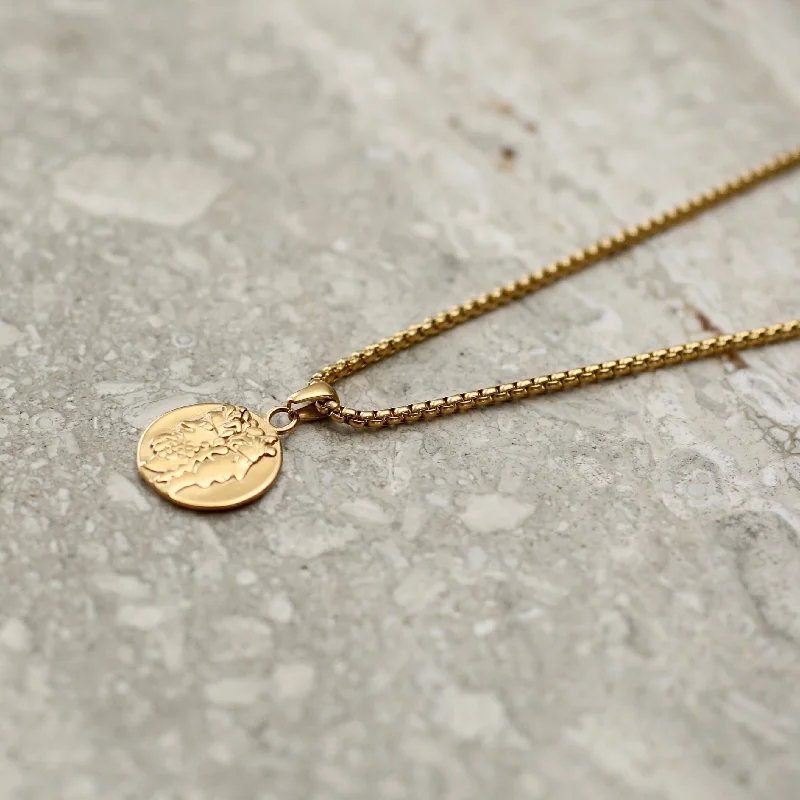 trendy pendant necklaces for women -Ancient Coin Necklace