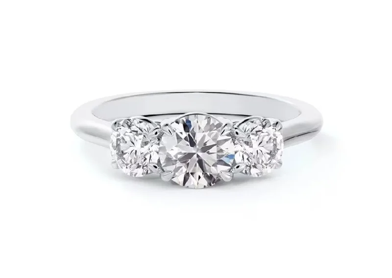 gemstone engagement rings for women -Forevermark Journey™ Three Stone Ring