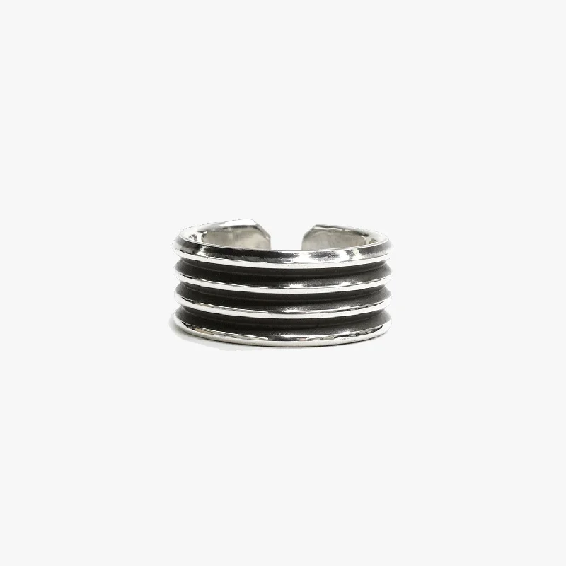 men’s wedding rings -Knife Edge Sterling RIng