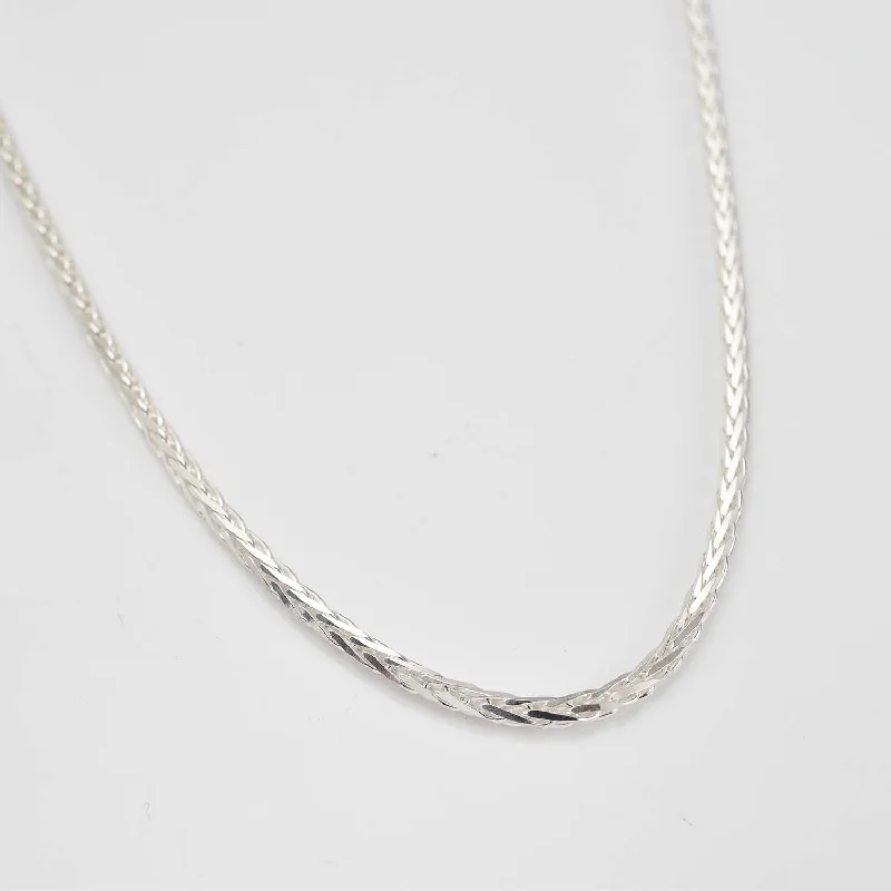 sterling silver necklaces for women -Creations Wheat Chain Necklace