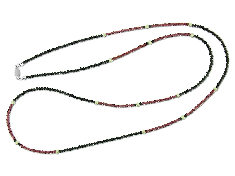 sparkling diamond necklaces for women -Pink Tourmaline, Pearl and Spinel Necklace