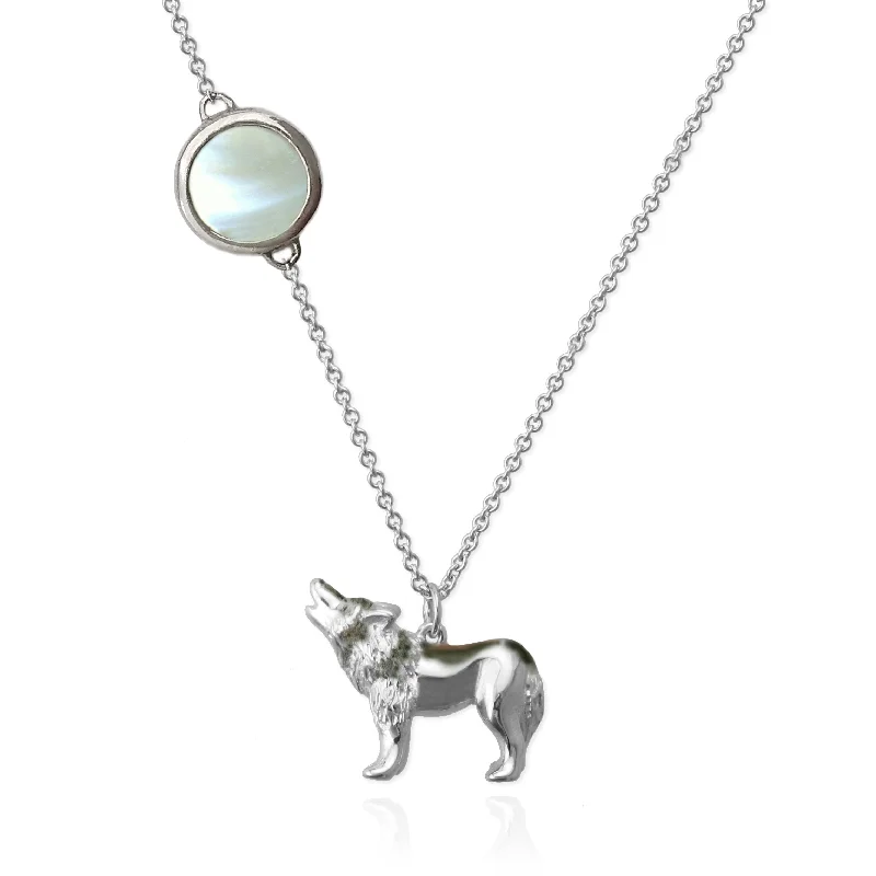 fashion gold necklaces for women -Wolf Moon Necklace