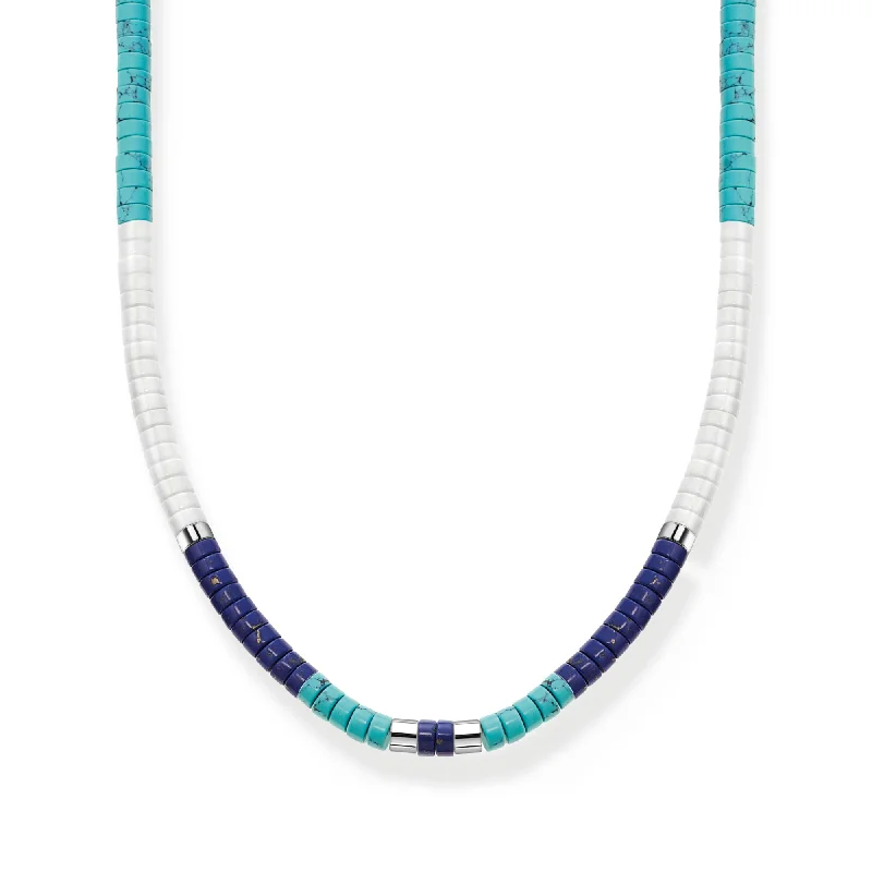 elegant necklaces for women -Thomas Sabo Necklace With Blue Stones KE2159-058-7