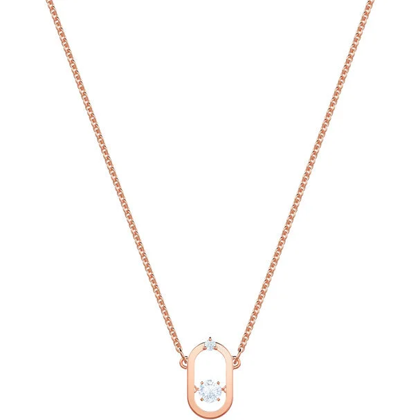 wedding necklaces for women -Swarovski North Necklace, White, Rose Gold Plating 5468084