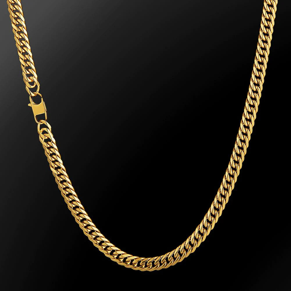 elegant necklaces for women -6mm Miami Cuban Link Chain in 18K Gold - 6-Side Cut