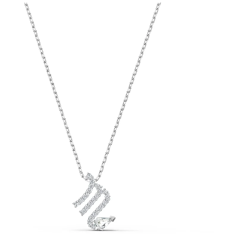 gold necklaces for women -Swarovski Zodiac II Pendant, Scorpio, White, Mixed metal finish 5563898