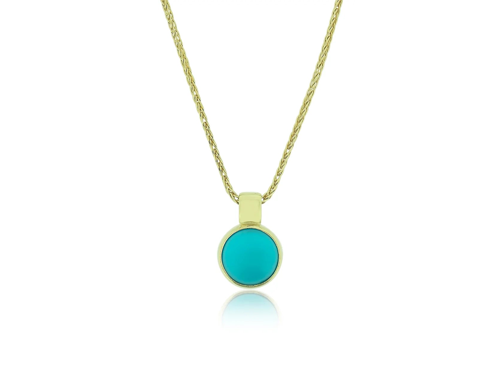 birthstone necklaces for women -Turquoise Gold Necklace