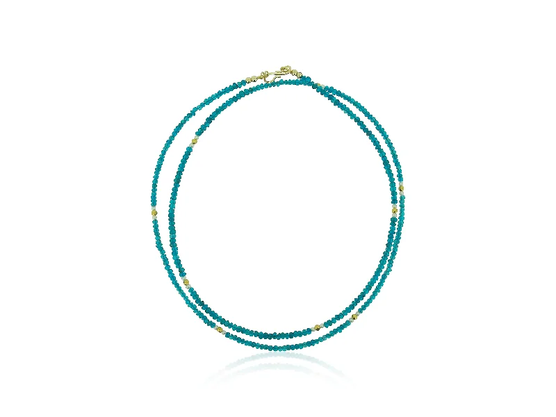 fashion pendant necklaces for women -Apatite Pearl Gold Necklace