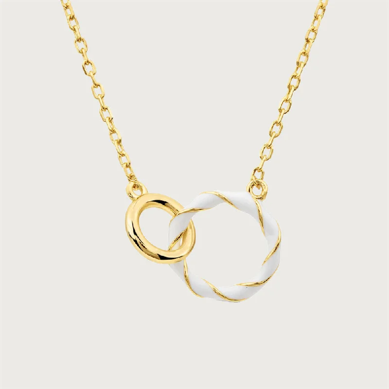 romantic necklaces for women -Taffy Enamel Knot Necklace