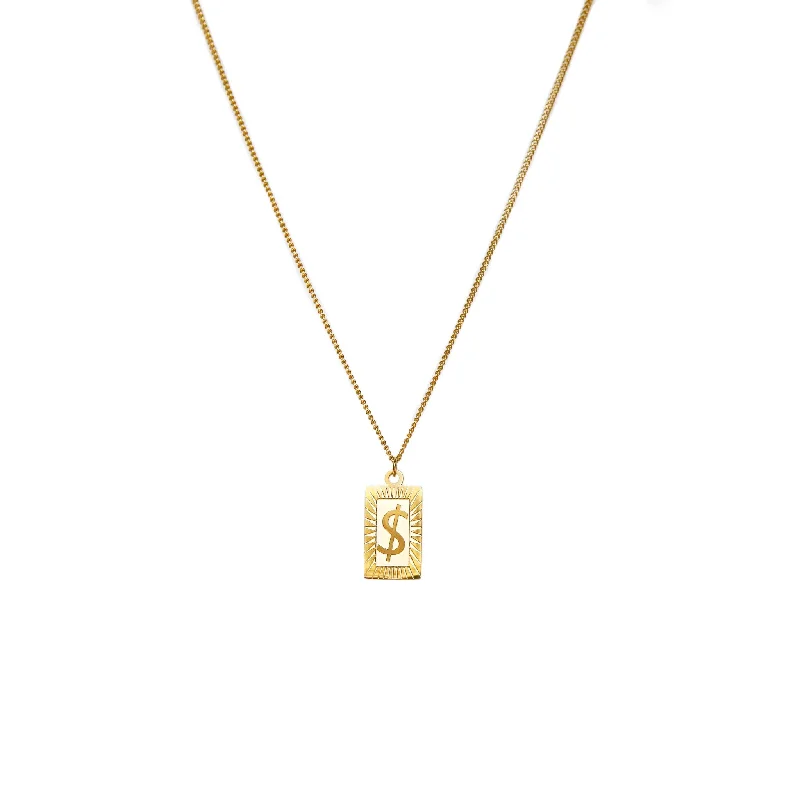 infinity pendant necklaces for women -Dollar Sign Necklace