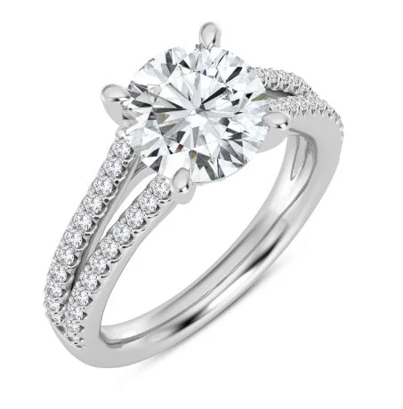 bridal rings for women -Diamond Semi-Mount Ring