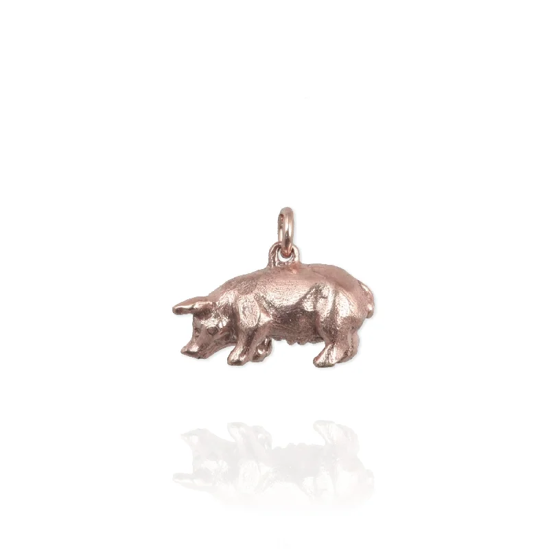 long chain necklaces for women -Pig Charm