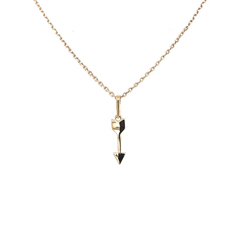 modern necklaces for women -9ct Gold Arrow Necklace GA45570