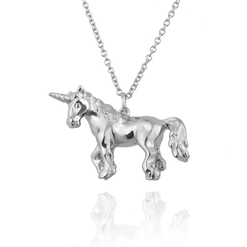 fancy gold necklaces for women -Unicorn Pendant