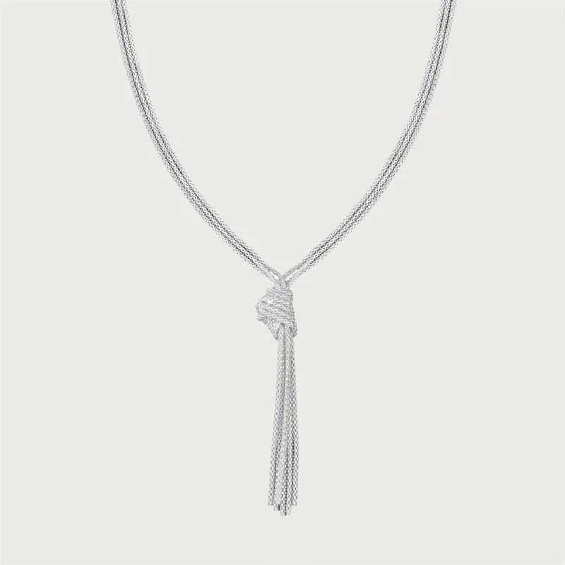 fashionable necklaces for women -Knot Link Necklace