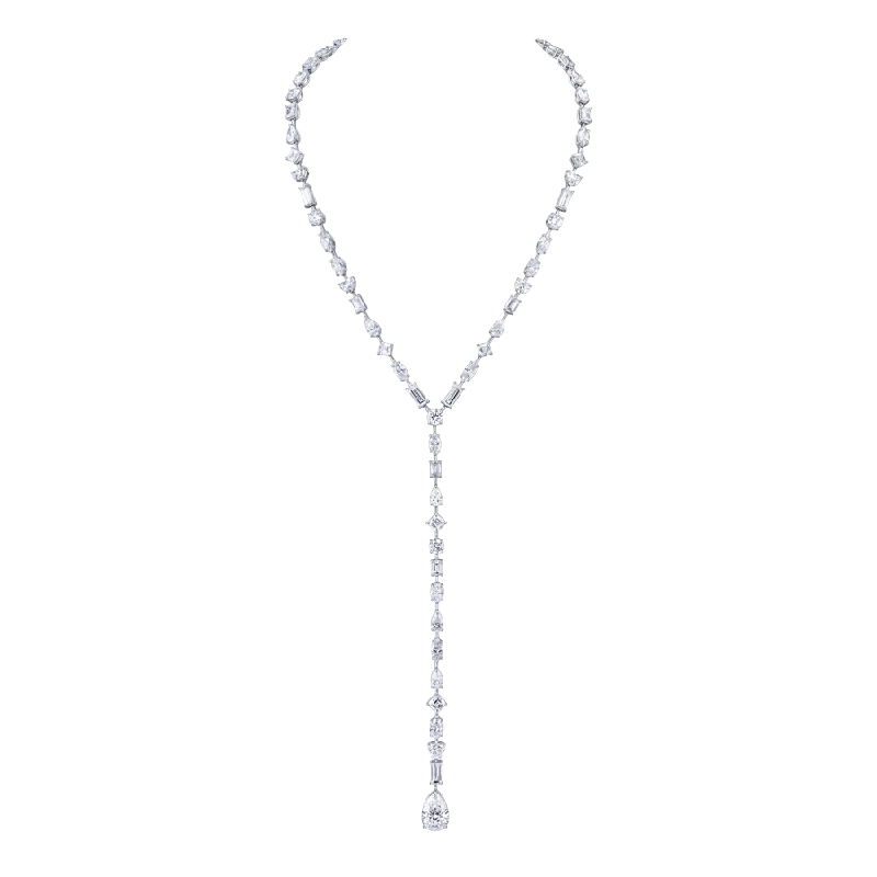 adjustable necklaces for women -38.4 Carat Lariat Fancy Shape