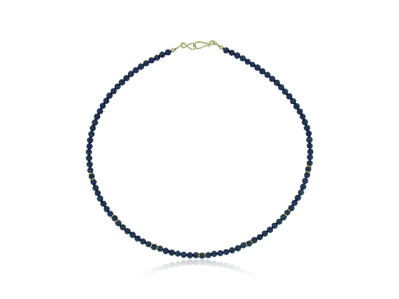 fashionable necklaces for women -Lapis Lazuli Gold Necklace