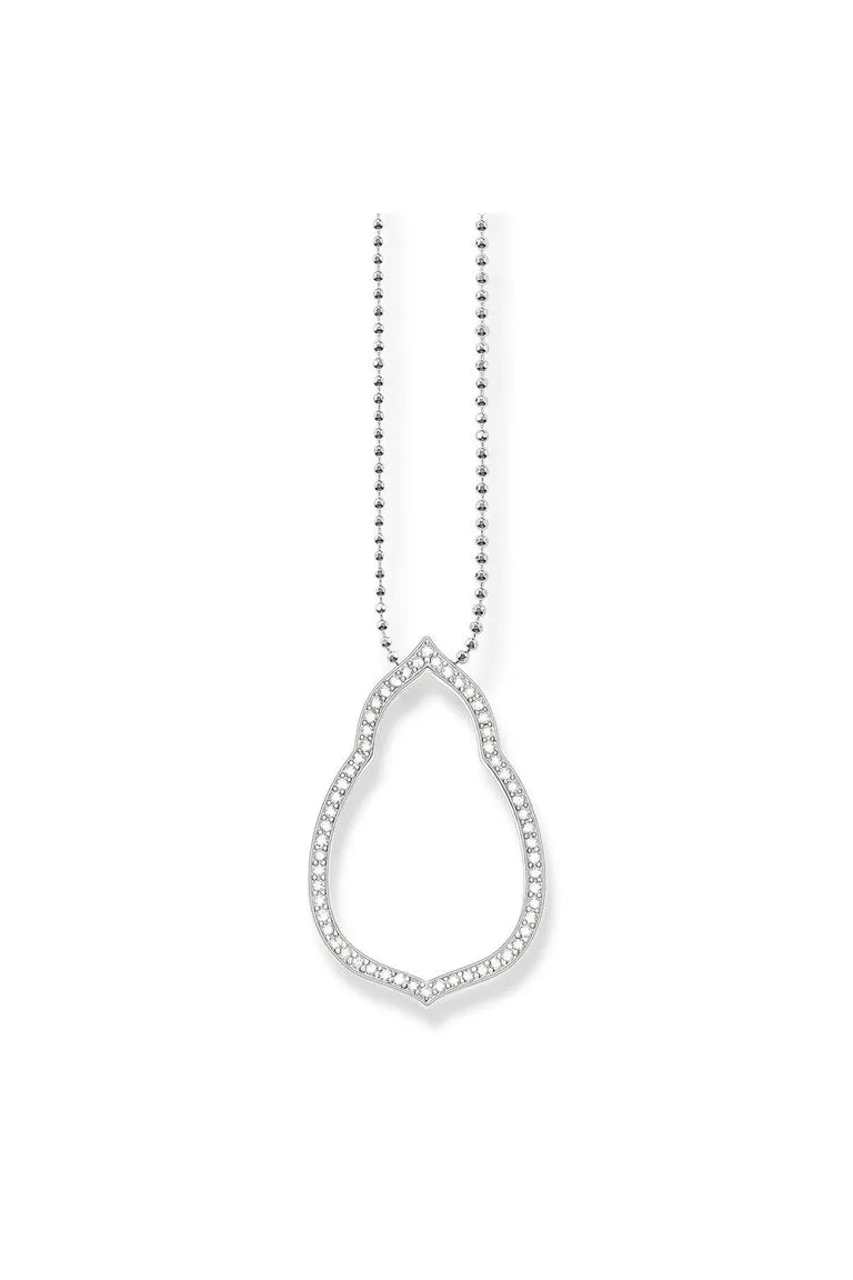 handmade necklaces for women -Thomas Sabo Sterling Silver Cubic Zirconia Necklace KE1379-051-14-L60V