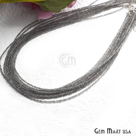 gold necklaces for women -Labradorite Bead Chain, Silver Plated Jewelry Making Necklace Chain