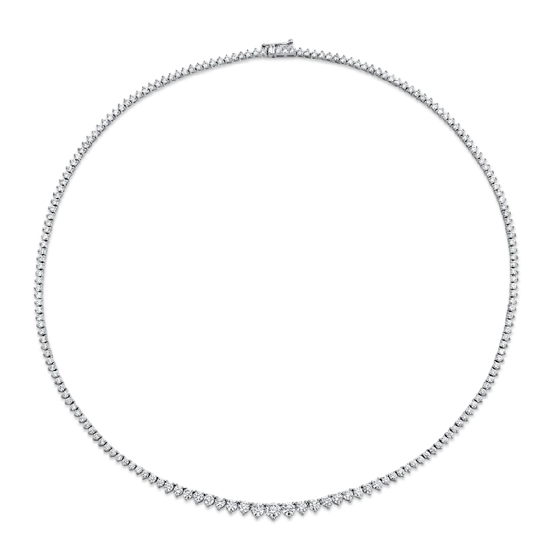 sparkling diamond necklaces for women -5.55 Carat 18k White Gold Necklace