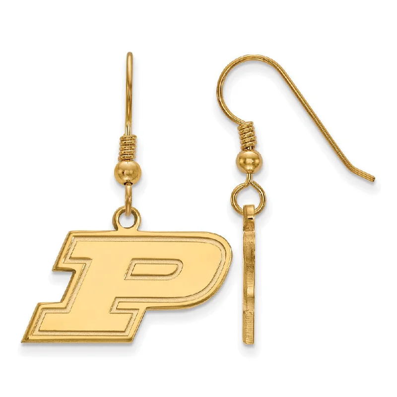 chic drop earrings for women -14k Gold Plated Silver Purdue SM Dangle Earrings