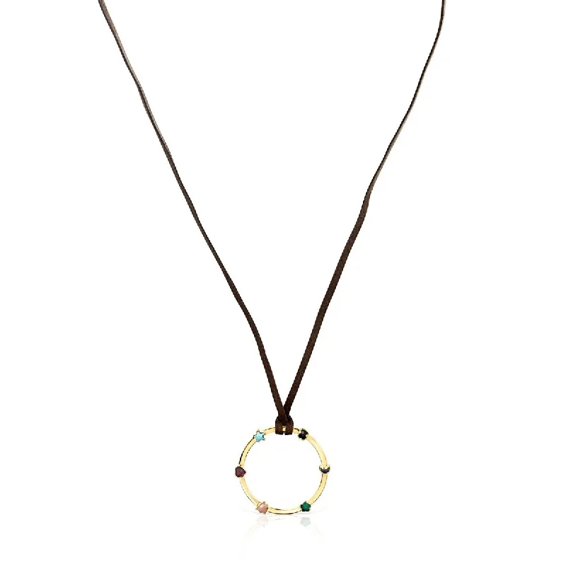 sapphire necklaces for women -Tous Glory Necklace in Gold Vermeil with Gemstones 918594510