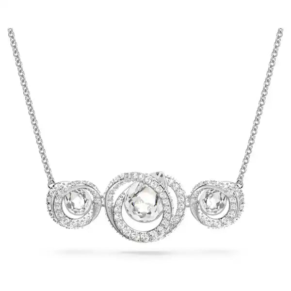 vintage-style necklaces for women -Swarovski Generation necklace White, Rhodium plated 5636587