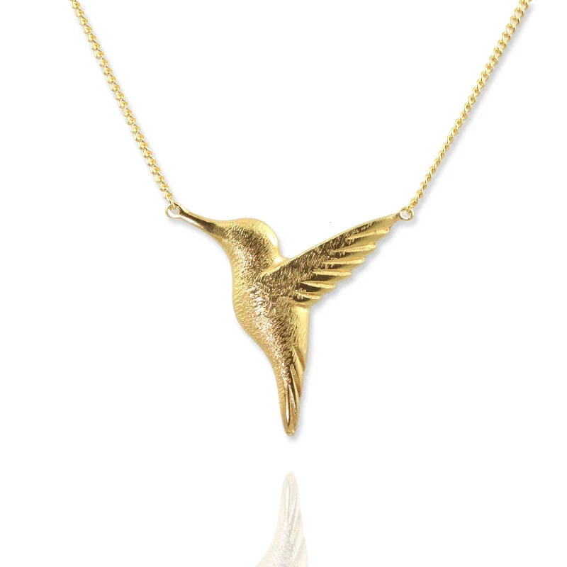 sterling silver necklaces for women -Hummingbird Necklace