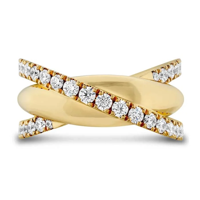 vintage rings for women -Hearts On Fire .75CTW Grace XX Ring in 18K Yellow Gold