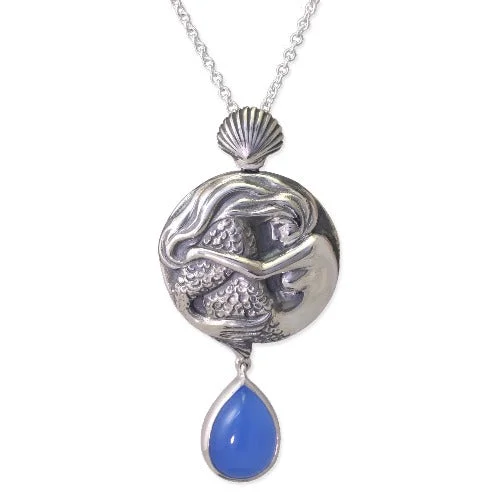 bold necklaces for women -Mermaid Drop Pendant