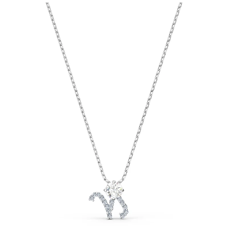 choker necklaces for women -Swarovski Zodiac II Pendant, Capricorn, White, Mixed metal finish 5563892