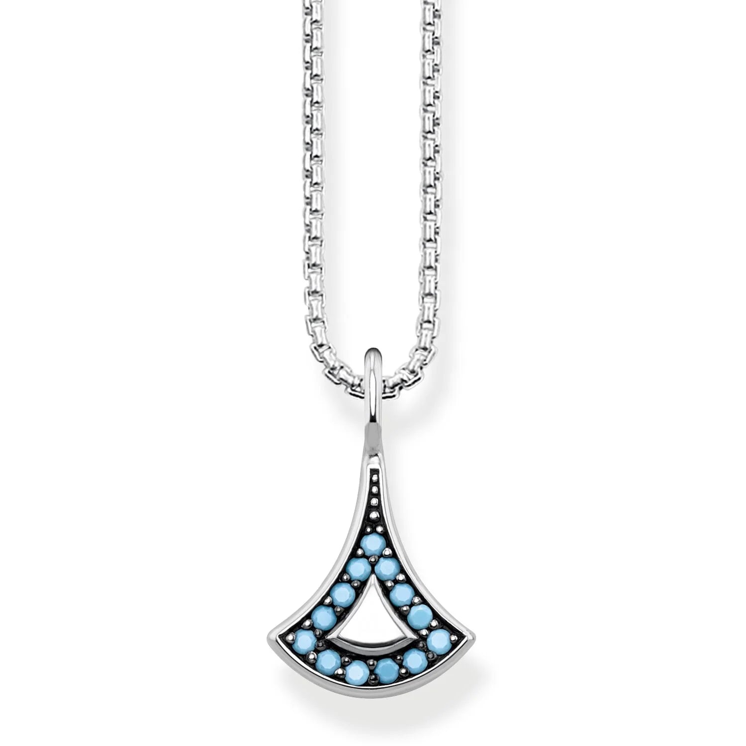 gemstone pendant necklaces for women -Thomas Sabo Silver ASIAN ORNAMENTS Necklace  KE1739-667-17-L45v