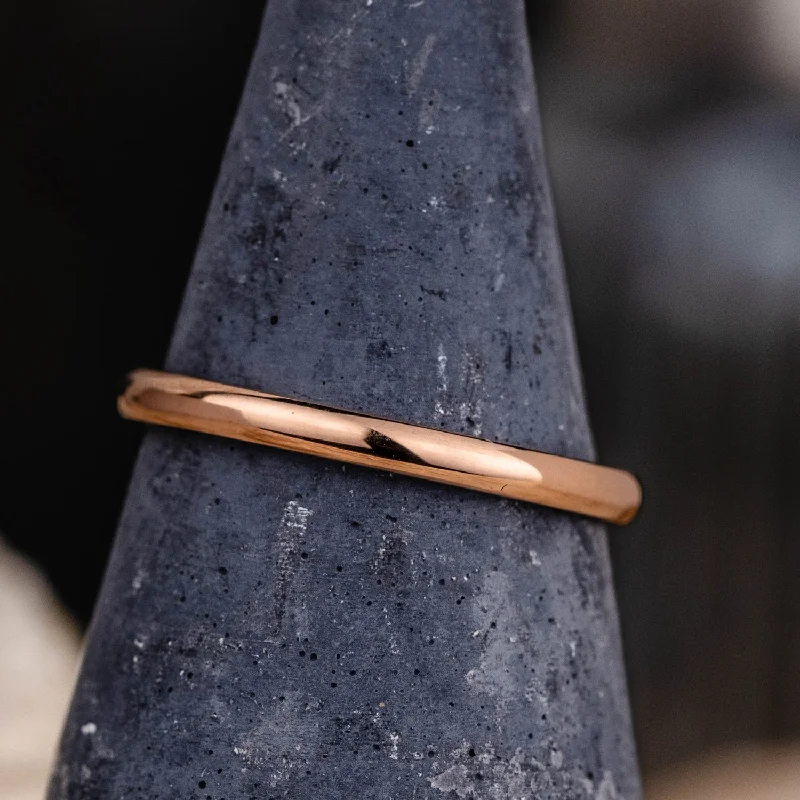 cocktail gemstone rings -The Meridian | 2mm Women's Rose Gold Stacking Ring