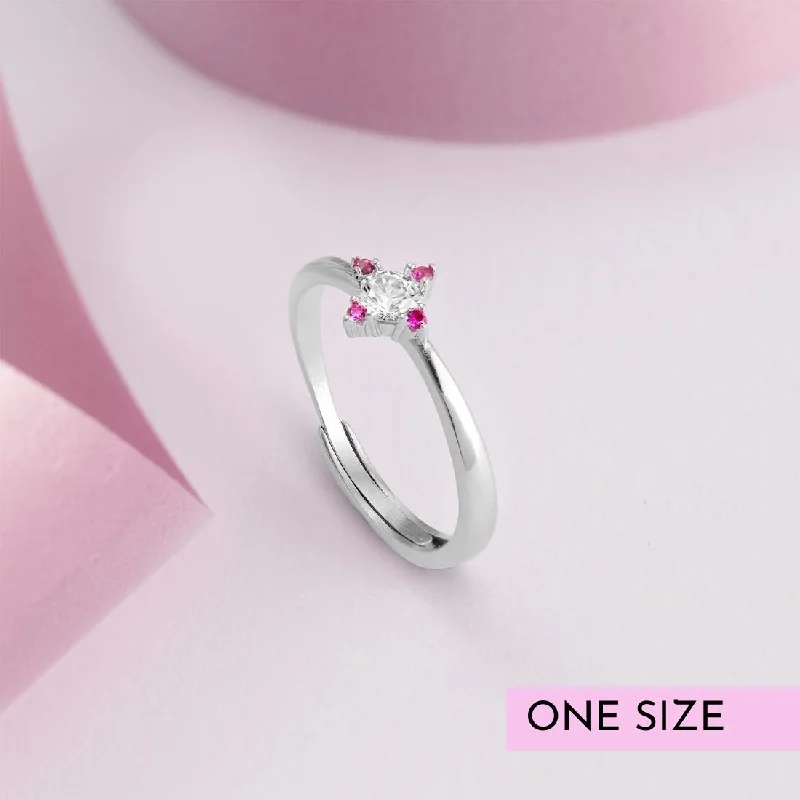 gemstone engagement rings for women -Pinky Swear 925 Silver Ring (Adjustable)