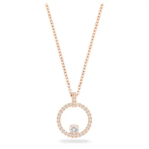 wedding chain necklaces for women -Swarovski Constella pendant White, Rose gold-tone plated   5202446