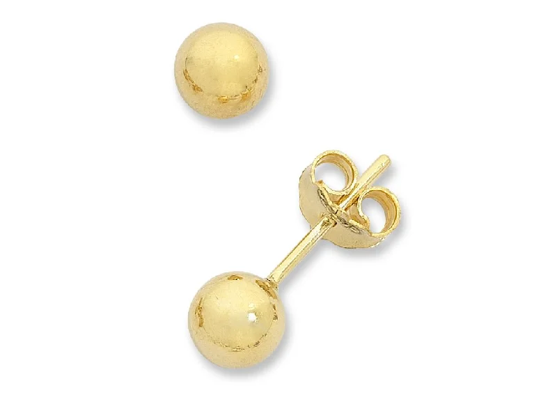 big statement earrings for women -9ct Yellow Gold Silver Infused Stud Earrings