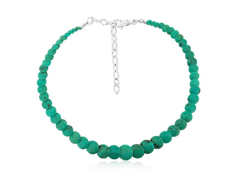 heart necklaces for women -Kingman Turquoise Disc Necklace