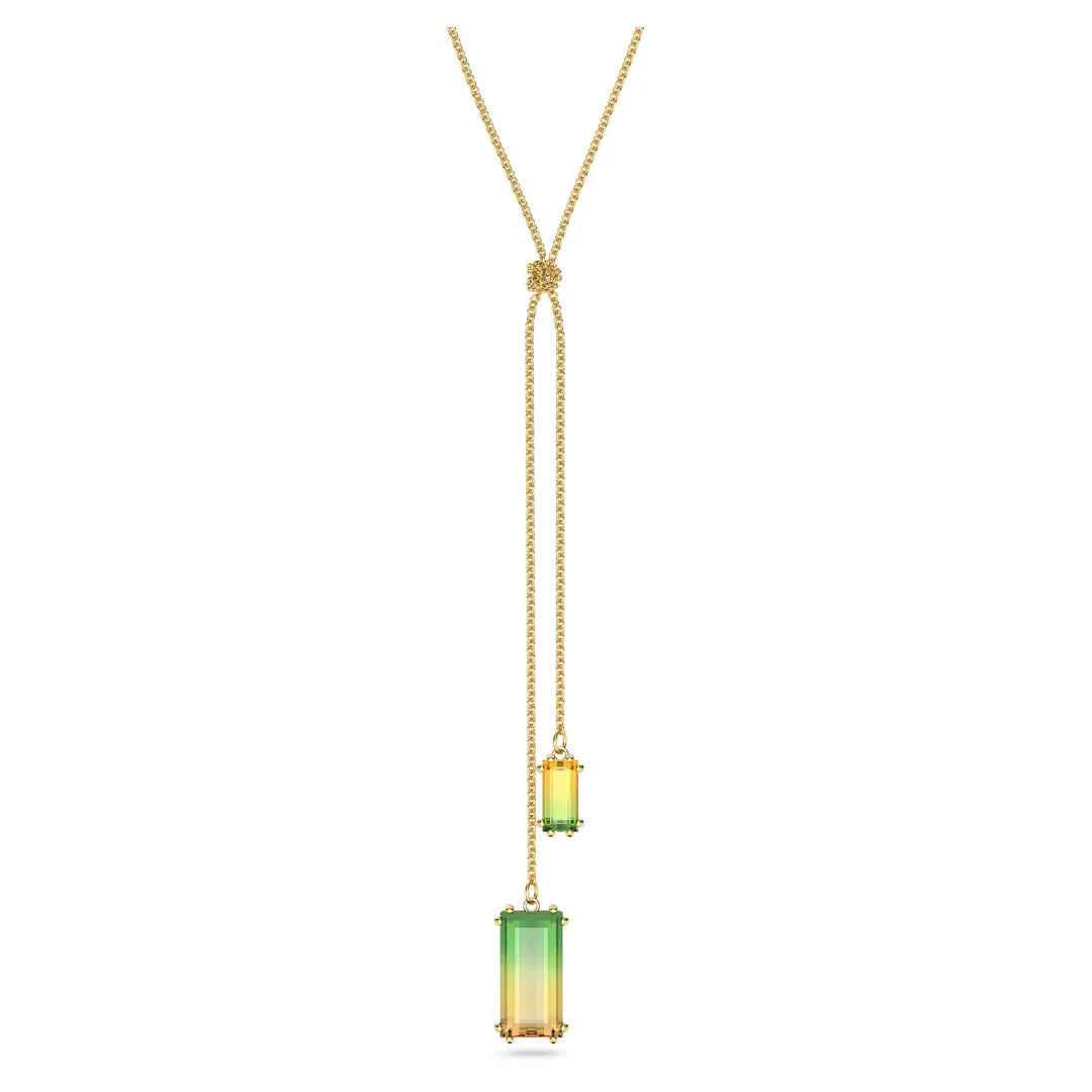 minimalist necklaces for women -Swarovski Millenia Y Pendant, Multicolored, Gold-Tone Plated 5628706