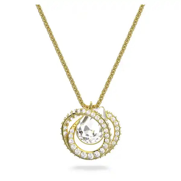 silver necklaces for women -Swarovski Generation pendant White, gold-tone plated 5636511