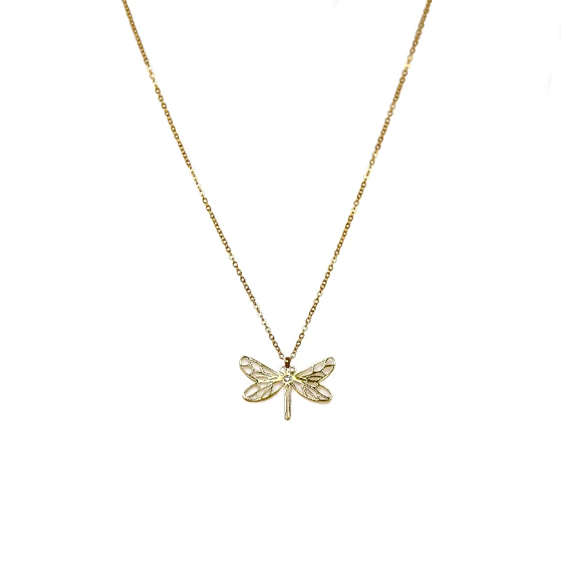 crystal drop necklaces for women -Dragonfly Necklace