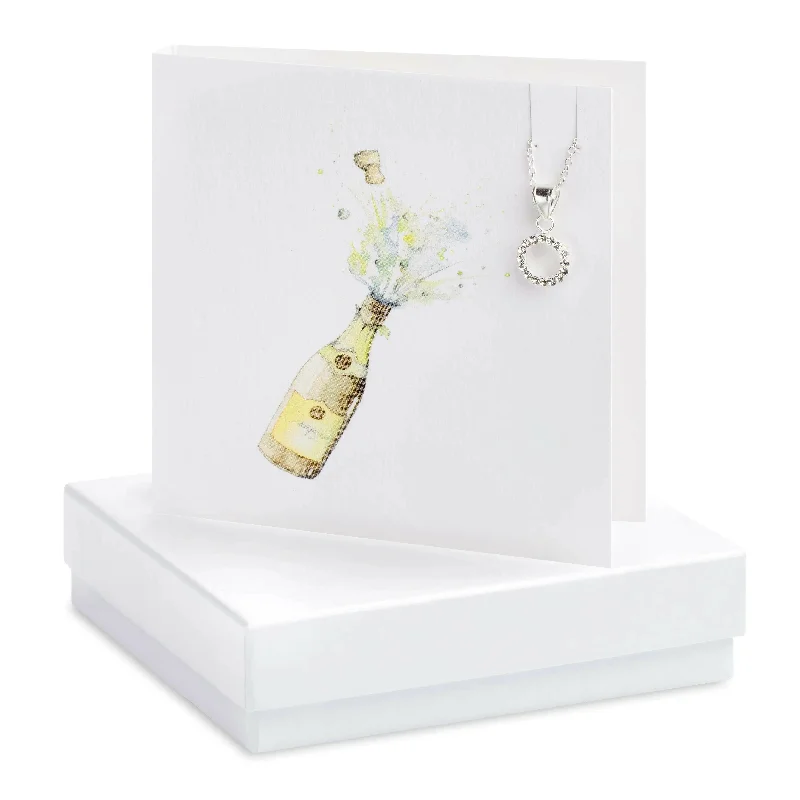 chic necklaces for women -Sterling Silver Pendant Necklace with Cubic Zirconia - Perfect Gift Set with Box and Greeting Card