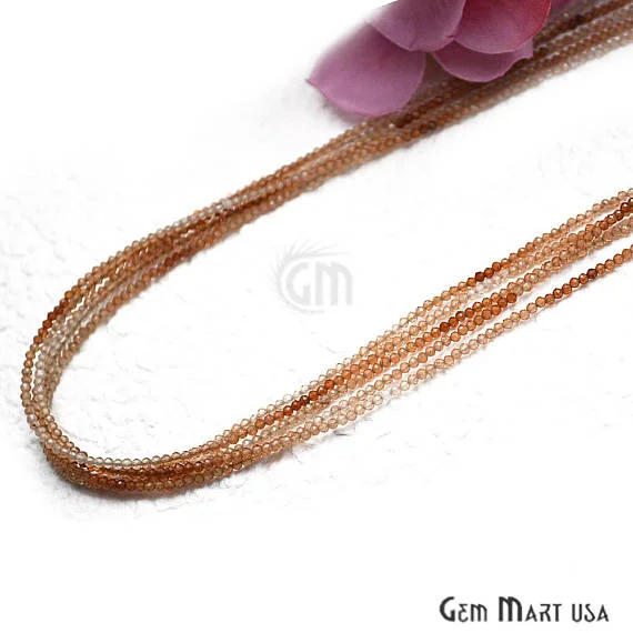 silver necklaces for women -Hessonite Bead Chain, Silver Plated Jewelry Making Necklace Chain