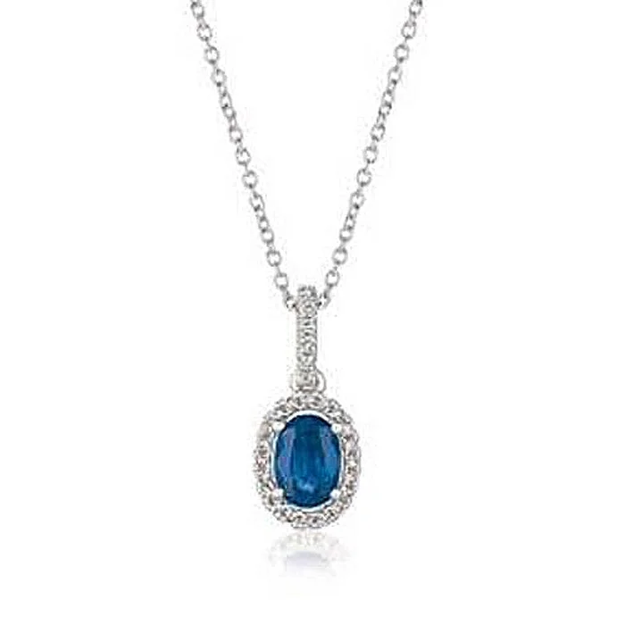 unique gold rings for women -Le Vian Pendant featuring Blueberry Sapphire and Vanilla Diamonds in 14K Vanilla Gold