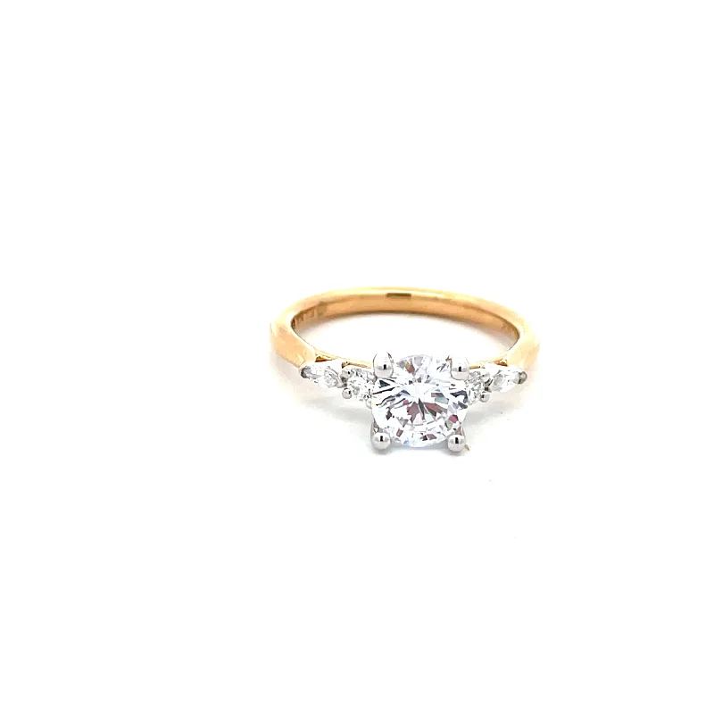 cocktail rings for women -Diamond Semi Mount Ring