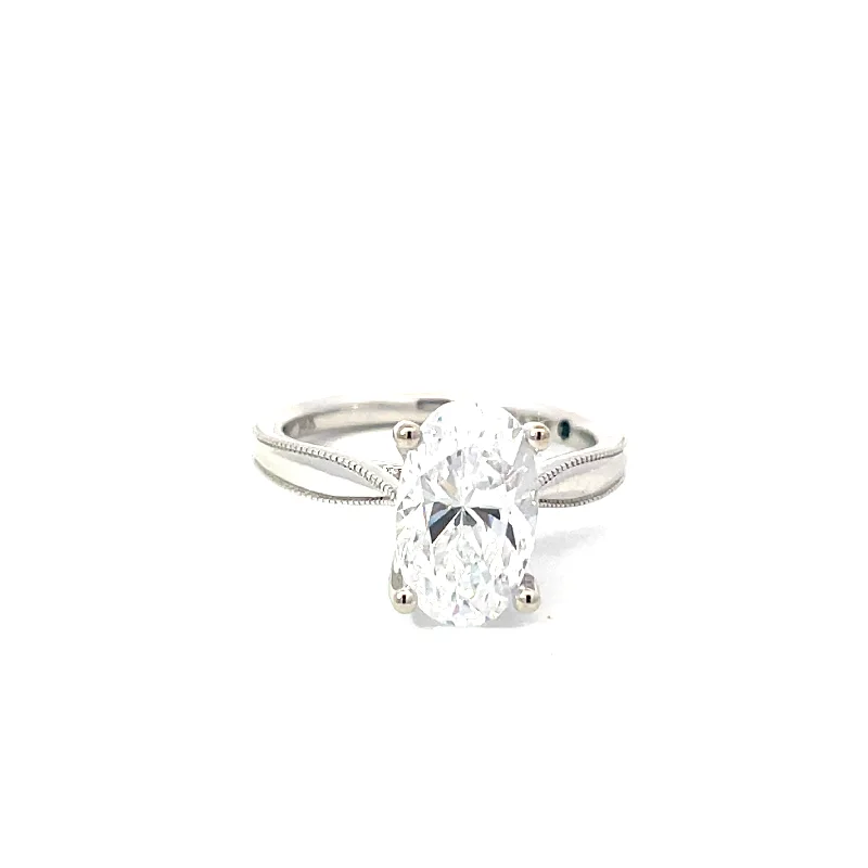 fashion gemstone rings -Diamond Semi Mount Ring