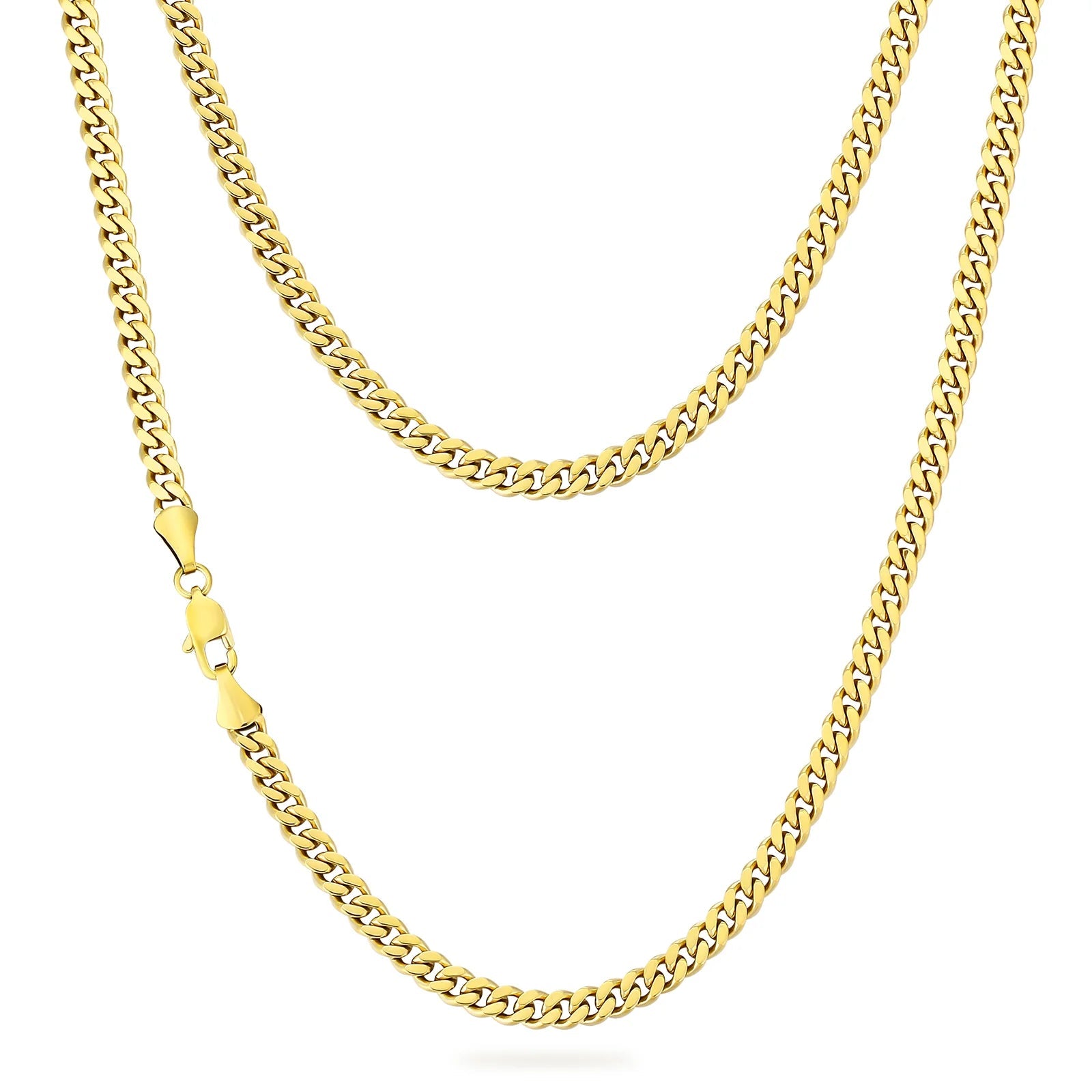 personalized pendant necklaces for women -5mm Miami Cuban Link Chain in 14K Gold