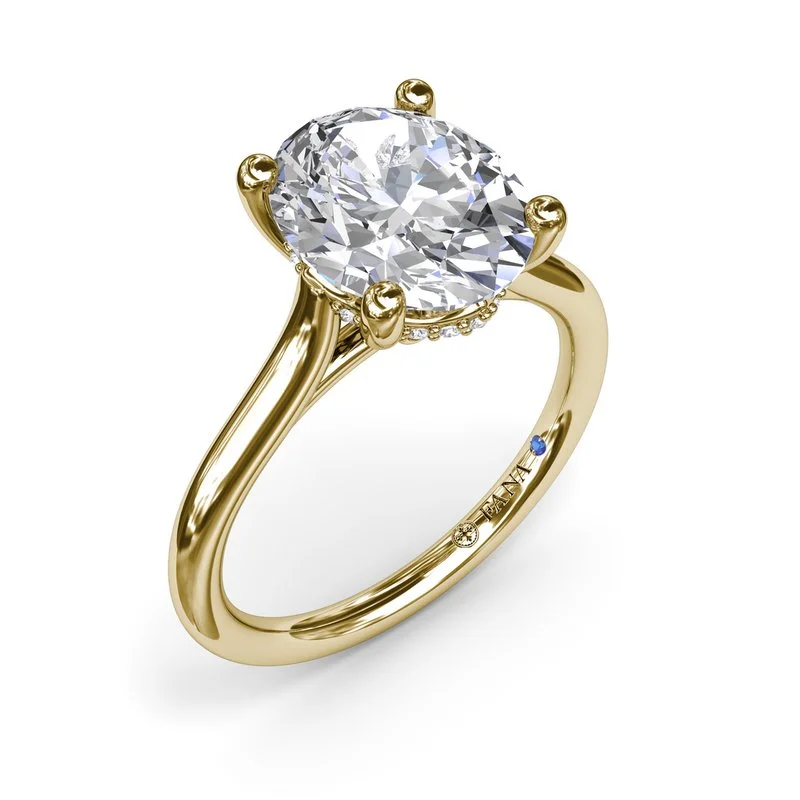 anniversary rings for women -14 Karat Yellow Gold Solitaire Ring