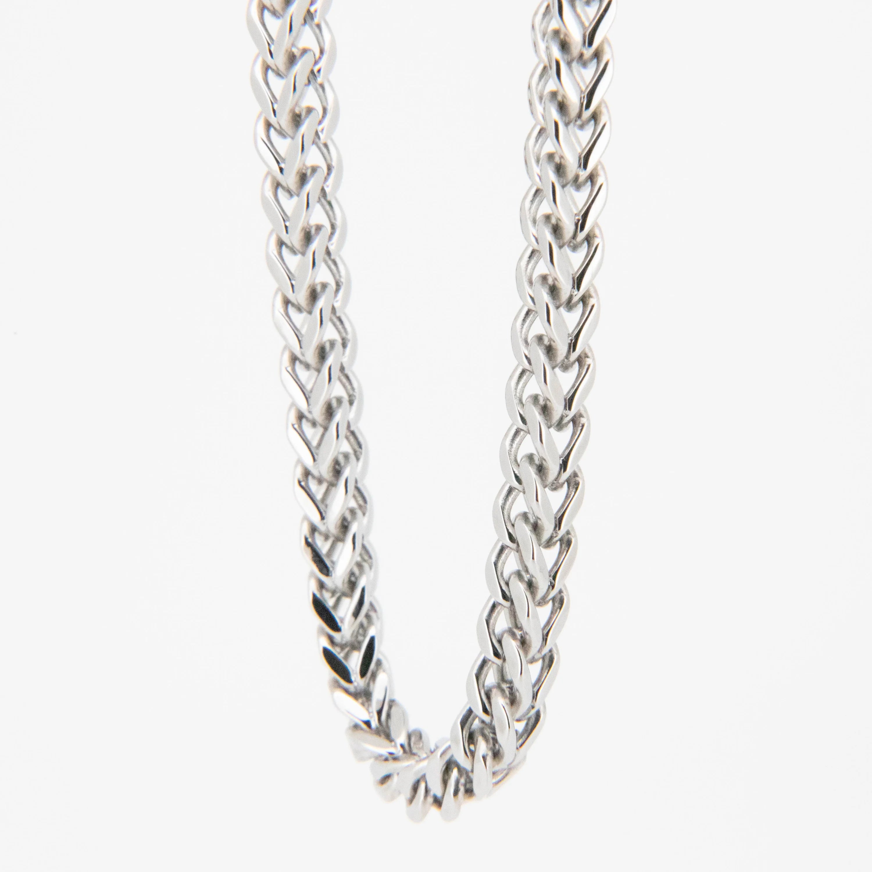 engraved necklaces for women -Noel Silver-tone Franco Chain Necklace